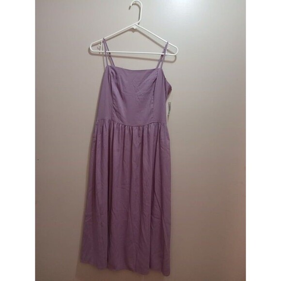 *NWT* Good Threads Lavender Spring Summer Midi Dress Size L - Picture 1 of 4